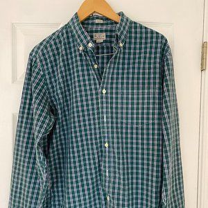 J Crew Slim Fit Button Down, Large, Plaid
